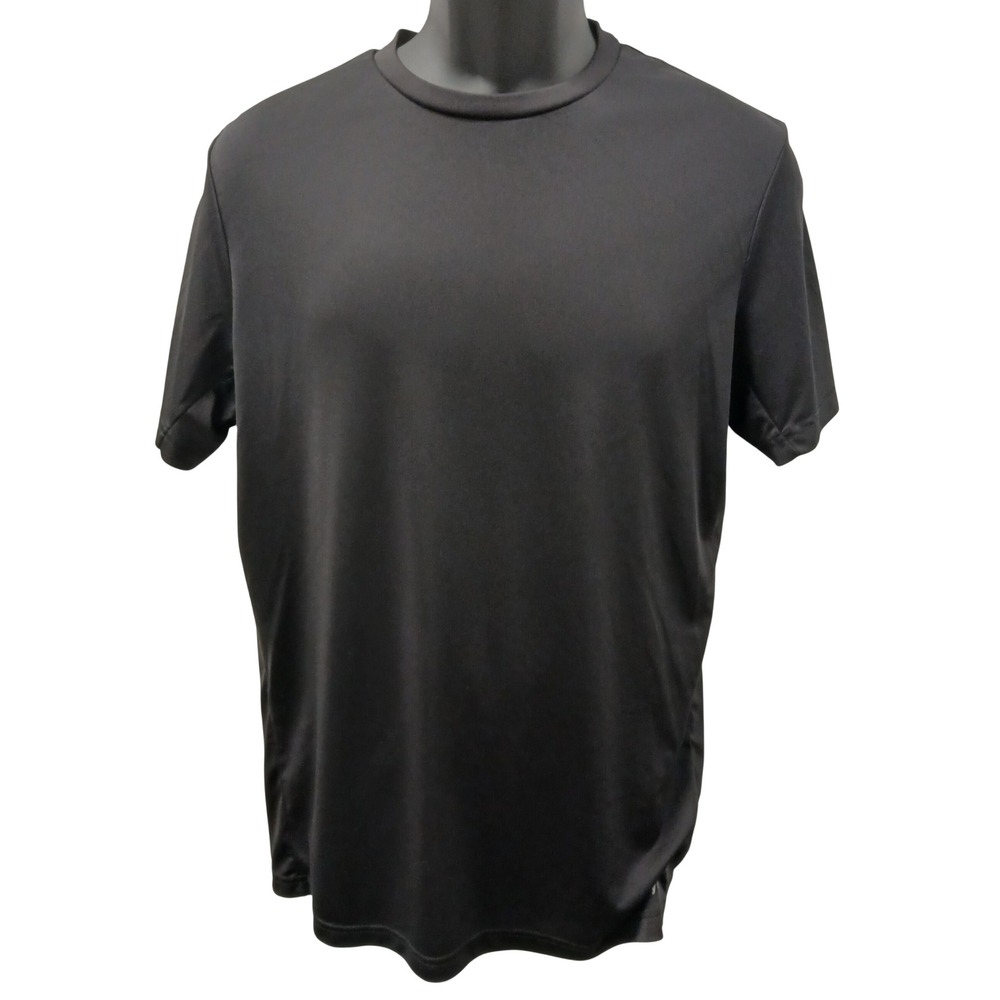 Tek Gear Dry Tek Mens Medium Black Short Sleeve Performance Athletic T-Shirt
